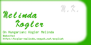 melinda kogler business card